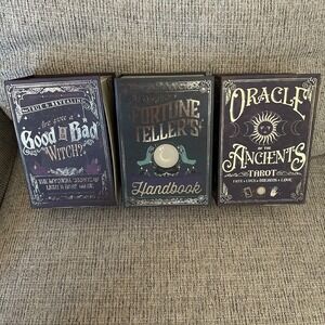 Fortune Teller's Handbook Good or Bad Witch Oracle‎ Tarot Card Gift Box Set of 3